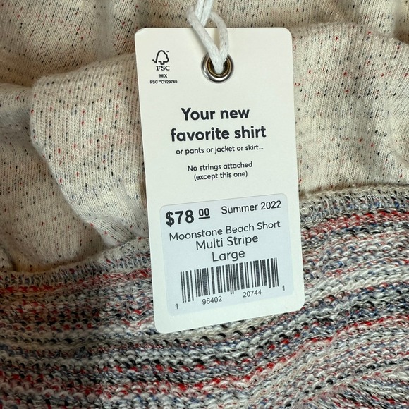 Marine Layer Moonstone Beach Shorts Mens Large Multi Stripe Drawstring $78 NWT - Picture 3 of 7